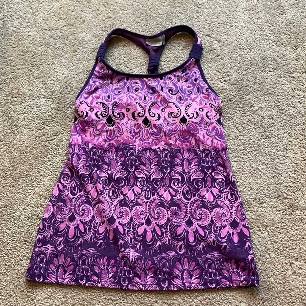 Athleta Floral Fuse Racerback Tank Top